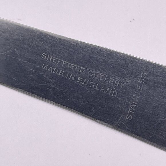 Bakelite Handle Yellow SHEFFIELD Butter Knife Set of 3 Lot MCM Vintage 8" - Picture 4 of 7